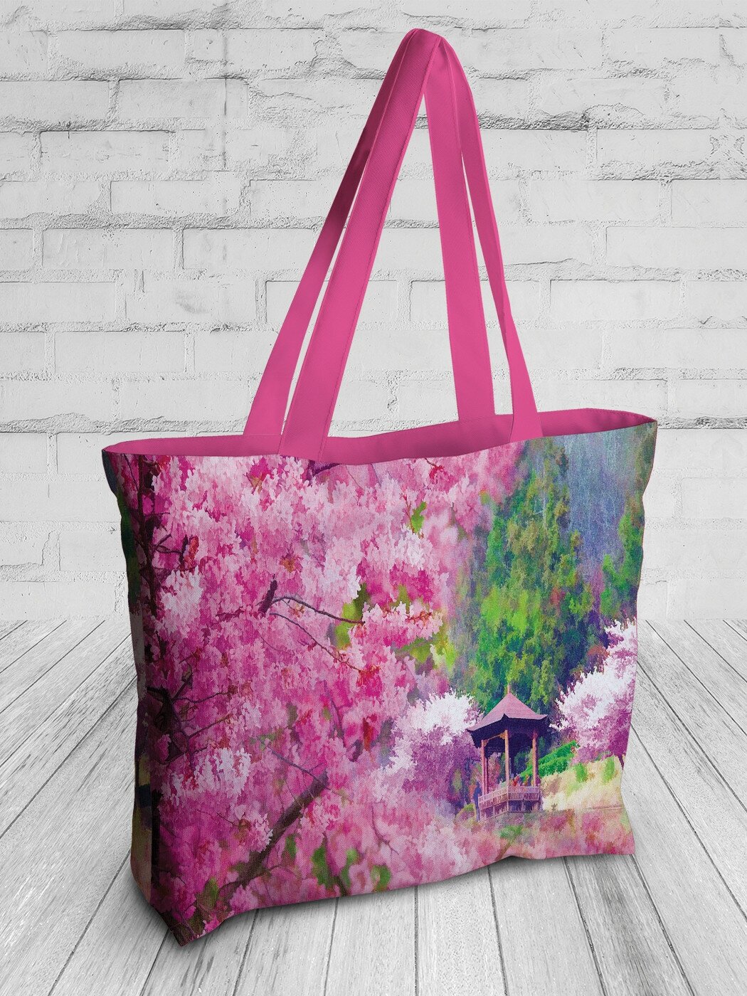 Текстильная женская сумка JoyArty "Тайное цветение" на молнии для пляжа и фитнеса - фотография № 4