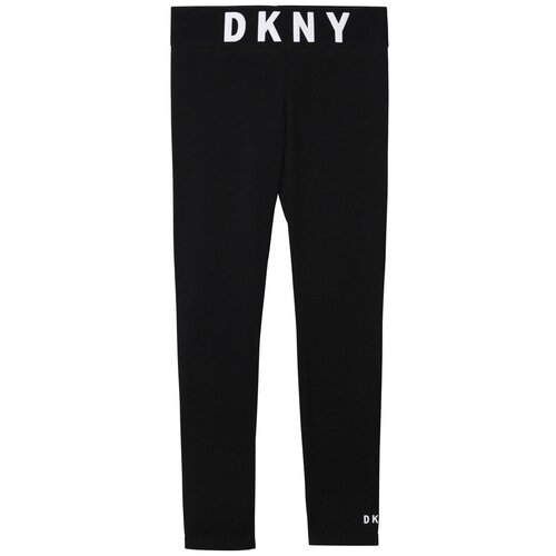 Легинсы DKNY, размер 164, черный легинсы dkny размер 164 мультиколор