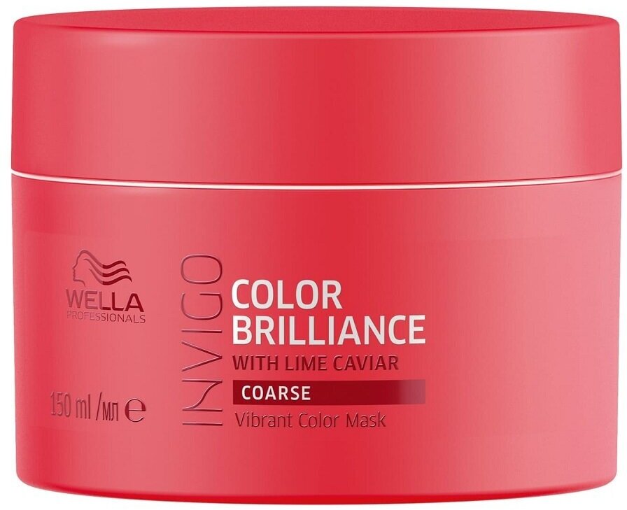 Wella Professionals Invigo Color Brilliance - Велла Инвиго Колор Бриллианс Маска-уход для защиты цвета окрашенных жестких волос, 150 мл -