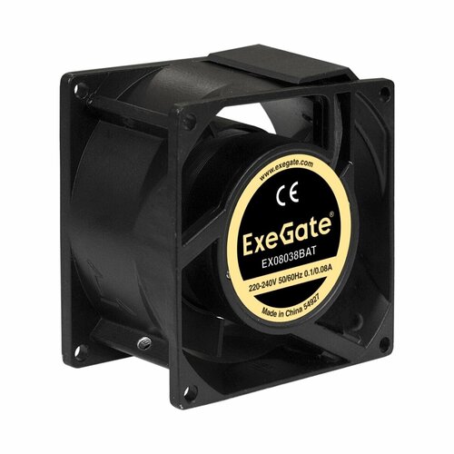 Вентилятор для корпуса Exegate EX08038BAT bion вентилятор для корпуса 80x80x25 мм 2600 об мин 27 дб 20 cfm подшипник качения 3 pin [bxp cfan80bb 3p]