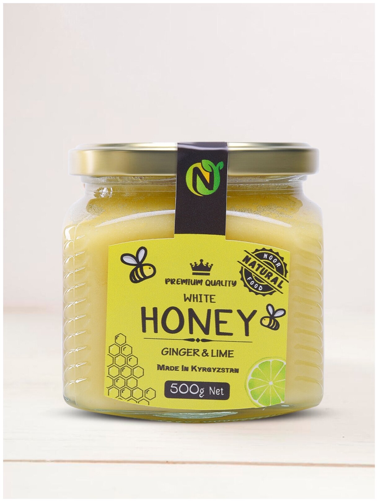 Мед белый с имбирем и лаймом высшего качества Premium Quality 500 гр, натуральный подарочный мед - фотография № 5
