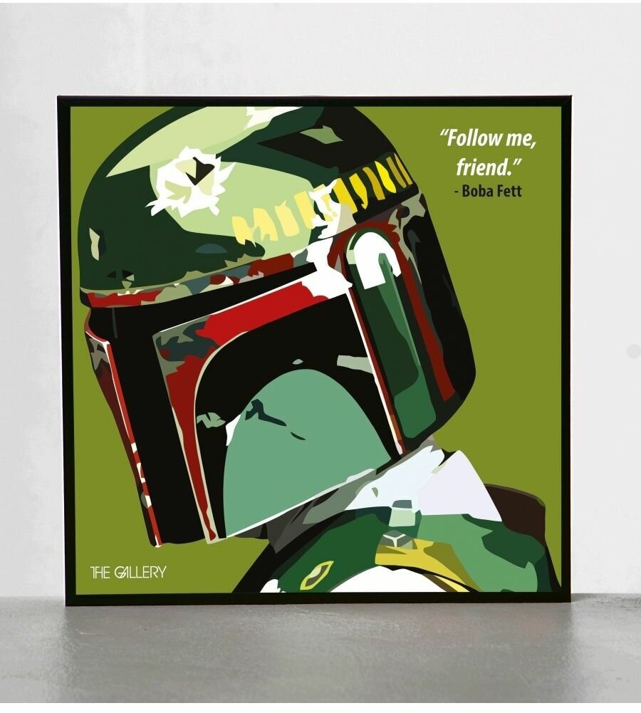 Картина постер Поп-арт Боба Фетт Star Wars Звездные Войны