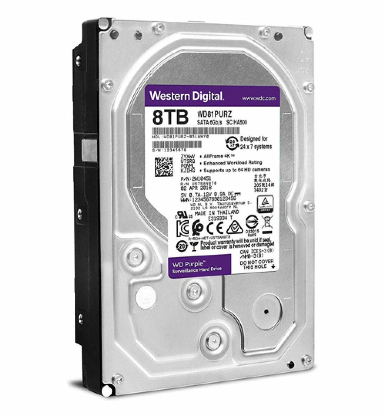 Жесткий диск WD Purple , 8Тб, HDD, SATA III, 3.5" - фото №12