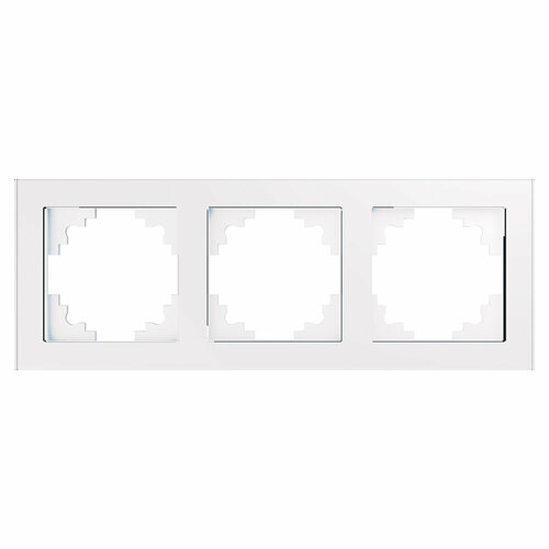 Рамка горизонтальная 3-местная, серия Катрин, GFR00-7003-01, белый, 39256