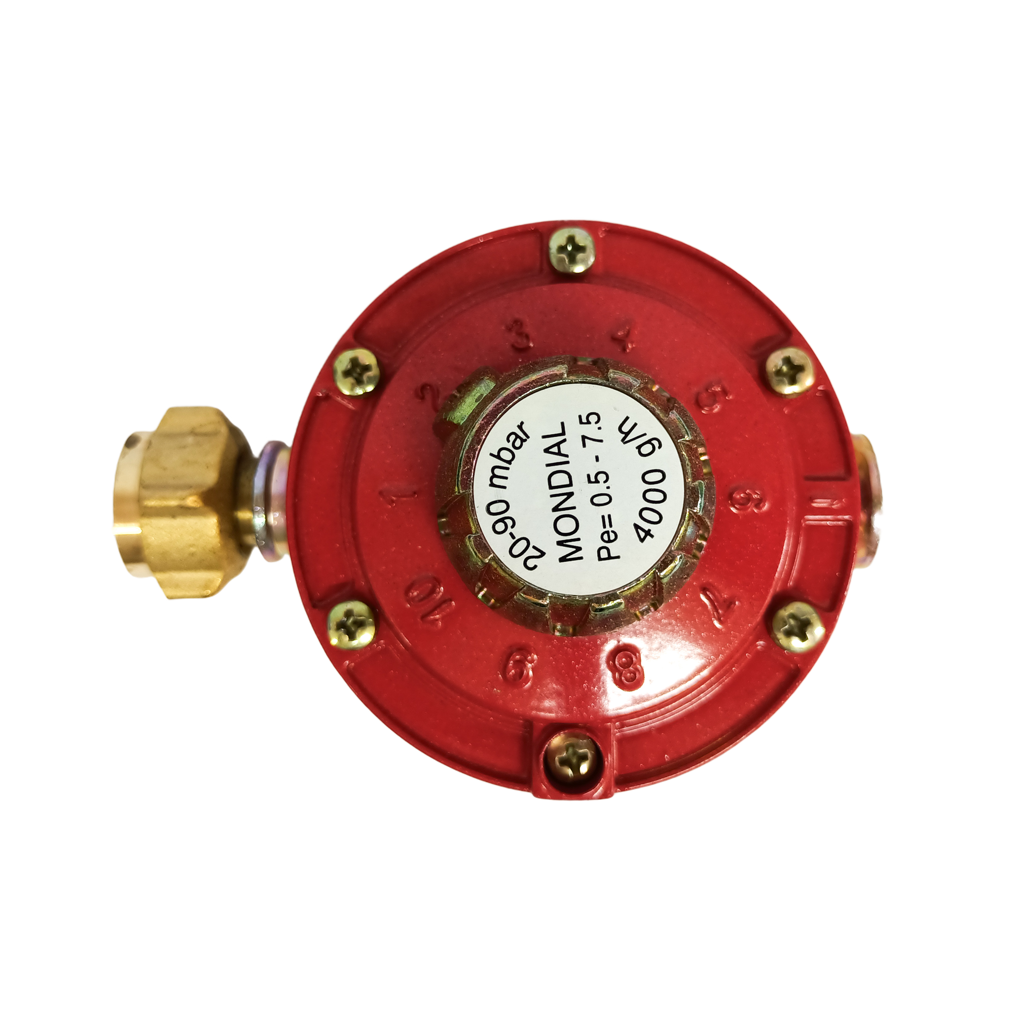 Регулятор давления газа Mondial (Италия) LP180R27 4 кг/час 20-90мбар (10 ступеней) KLF — фото 2