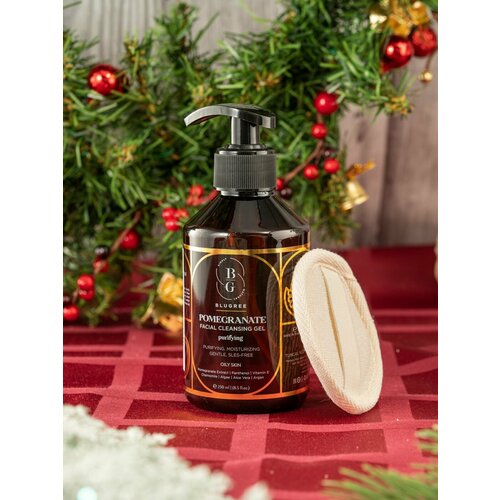 Очищающий и увлажняющий гель для лица с гранатом для жирной кожи, Blugree, 250 мл