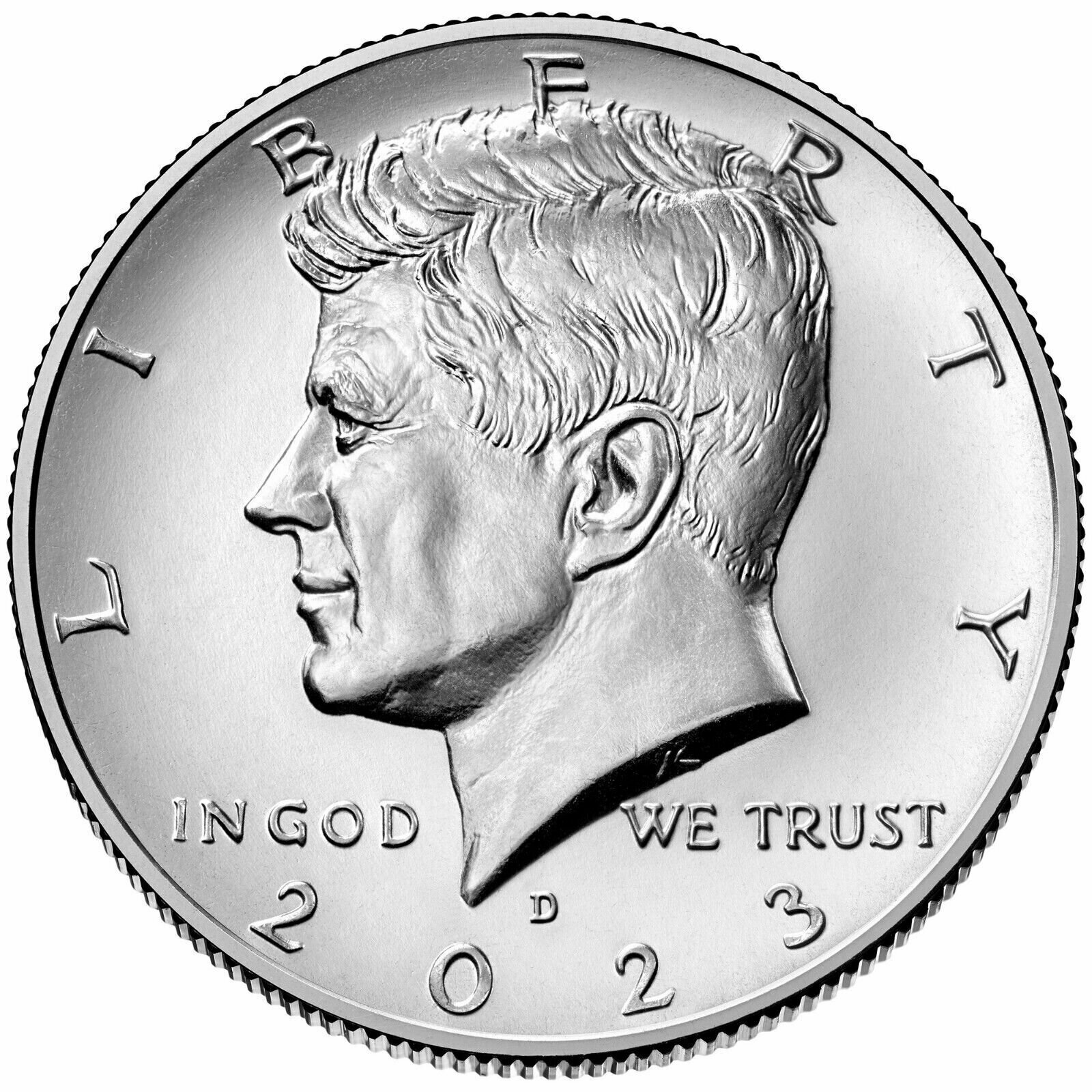 Монета 1/2 доллара (half dollar) Кеннеди. D США 2023 UNC