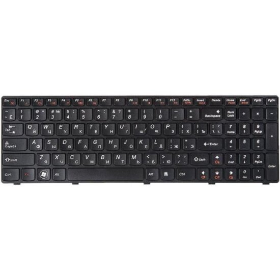 Клавиатура для ноутбука ROCKNPARTS Lenovo Z570 B570 B590 V570 Z575 [25-012459] [25-013347] [25013375] Black black frame гор. Enter