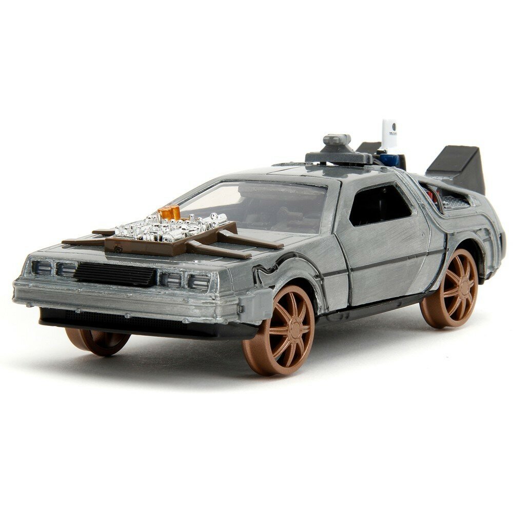 Модель автомобиля Jada Toys Hollywood Rides Back to the Future: Part III "Time Machine" DeLorean (Railroad Wheels) (1:32) 34786