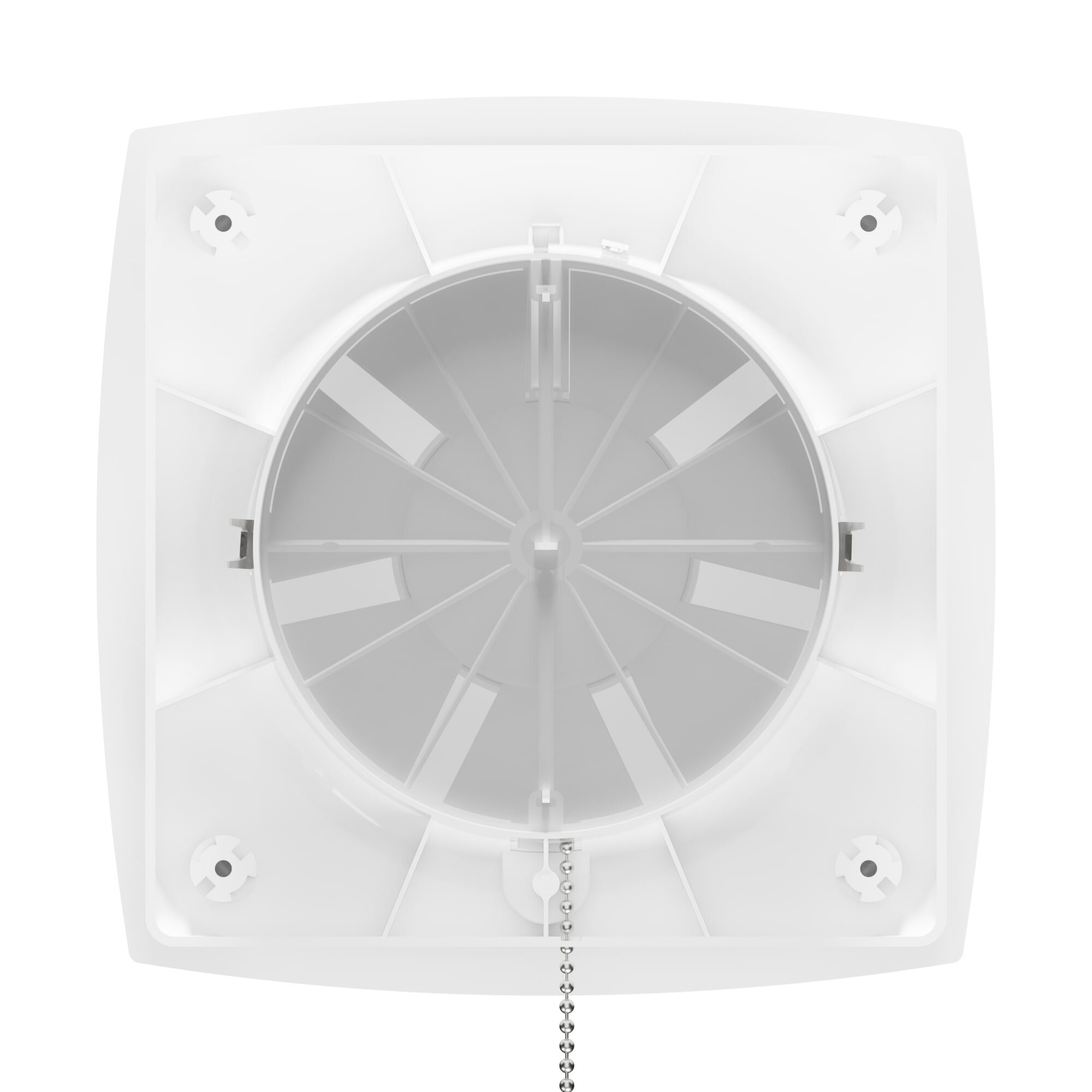 Вентилятор вытяжной WAVE 120C-02, 120 мм, 140м3/ч, белый, обратный клапан, выключатель-шнурок, в ванную, туалет, ERA — фото 1