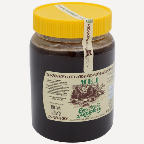 Изображение товара Мёд натуральный Башкирский гречишный "Башкирская медовня" 1000 гр пластик