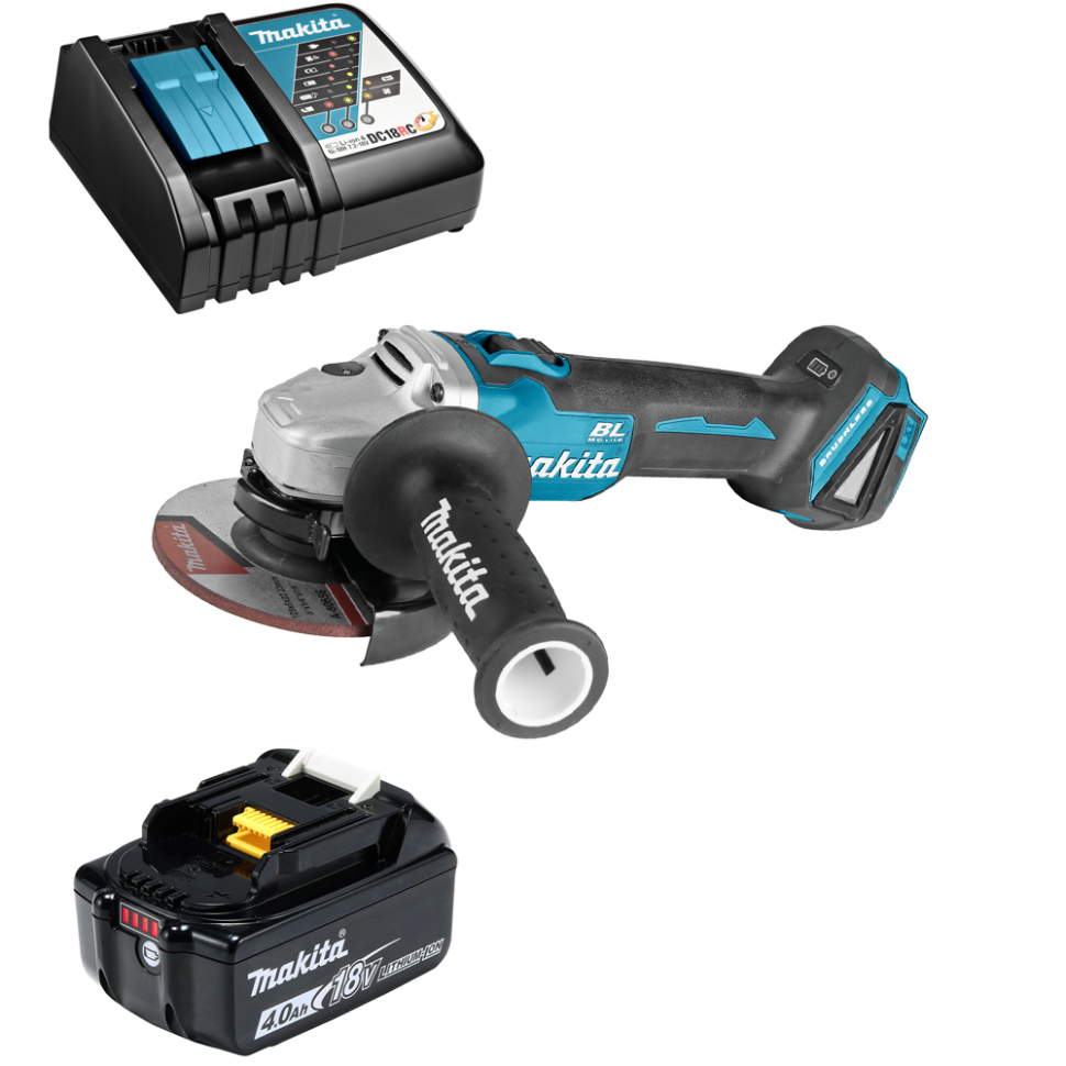 Шлифмашина угловая аккумуляторная 18В LXT 125мм Li-Ion 1x4Ач Makita DGA504RM1