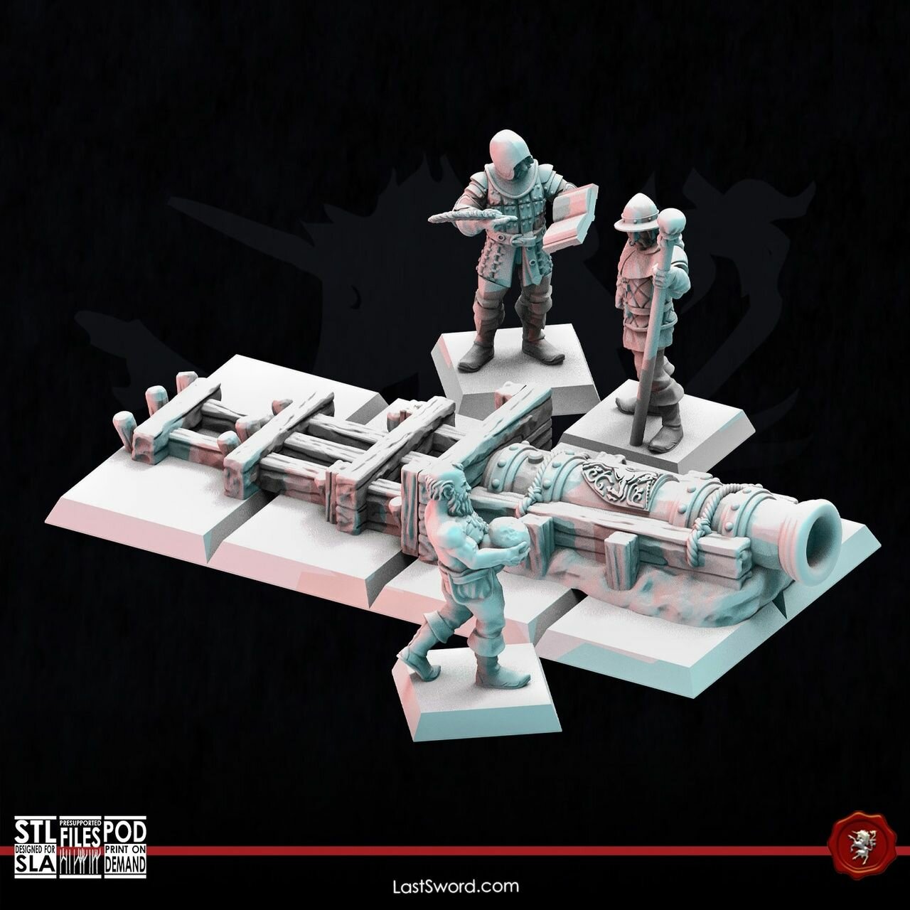 Миниатюра Warhammer Bretonnian Bombard with Crew 2