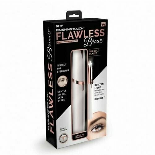Портативный триммер-эпилятор для коррекции бровей Flawless Brows, розовый.