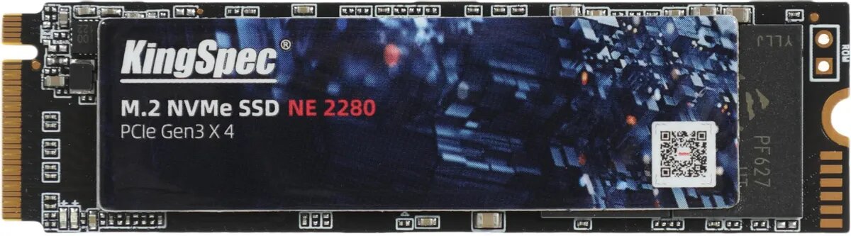 128ГБ SSD накопитель KINGSPEC NE-128 M.2 2280, PCIe 3.0 x4, NVMe, M.2