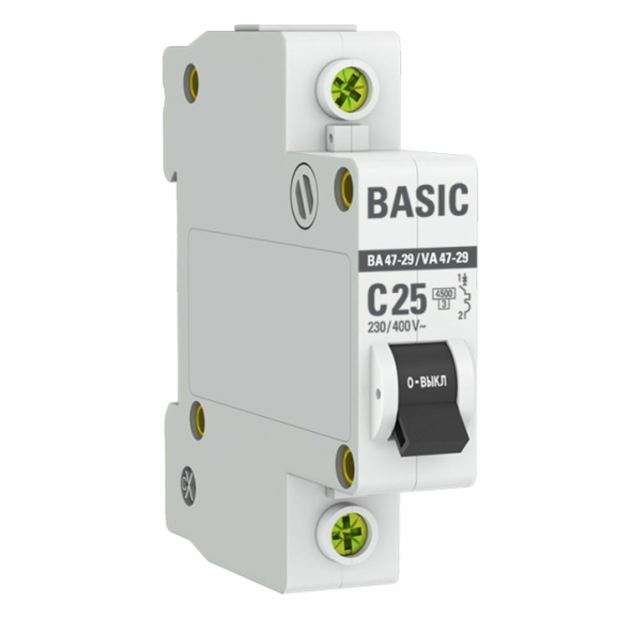 Выключатель автоматический Basic 1Р 25А С ВА47-29 4.5кА