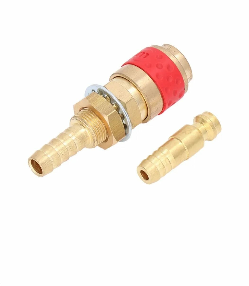 Комплект быстросъемный соеденителей для сварки (6мм) красный