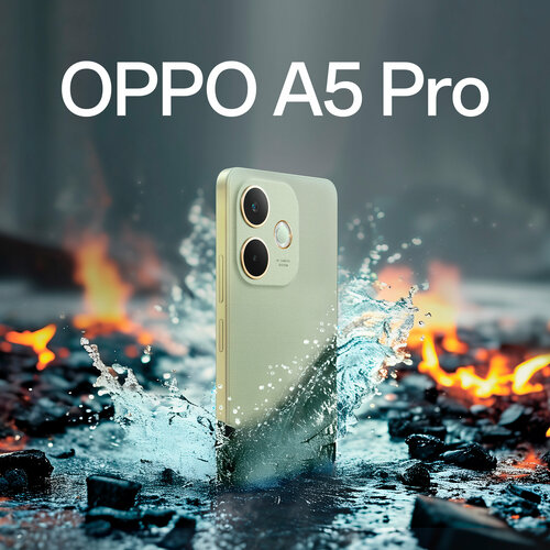 Смартфон OPPO A5 Pro 8256 Гб цвет оливковый IP69 пылевлагозащита 17169₽