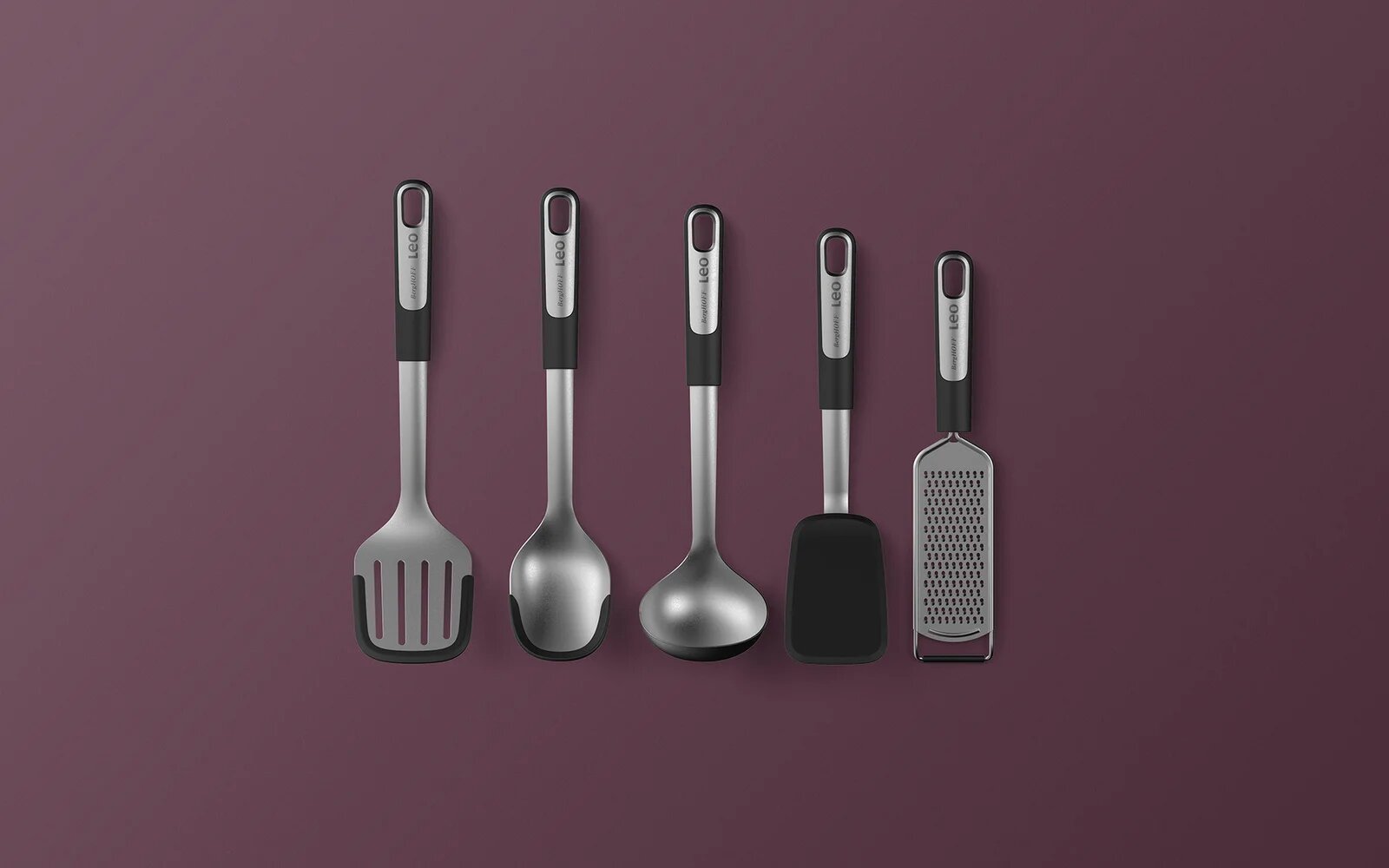 Лопатка BergHOFF "Graphite", силикон, нержавеющая сталь, для посудомойки — фото 1