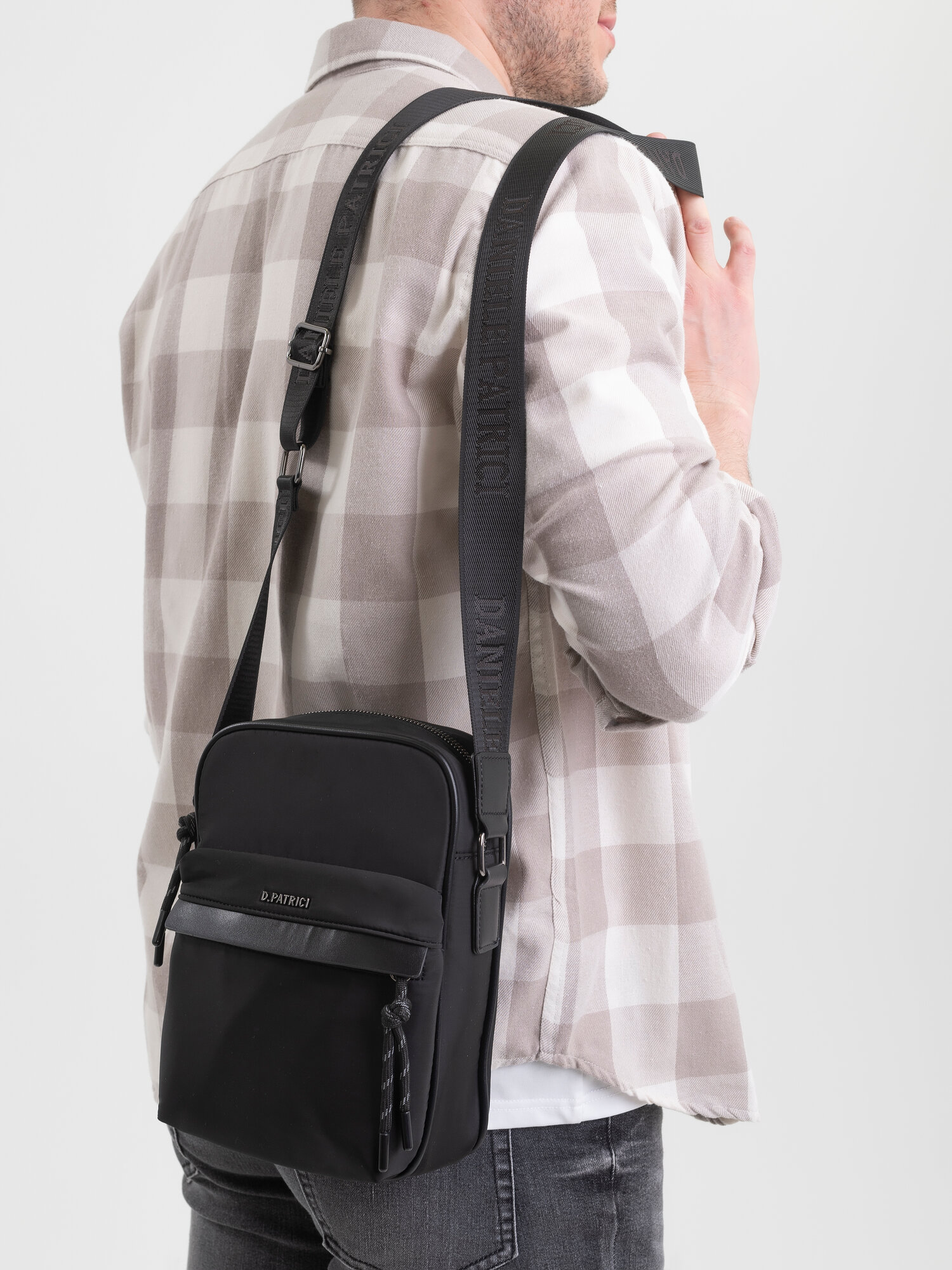 Сумка барсетка Daniele Patrici, фактура матовая, черный 1 — фото 1