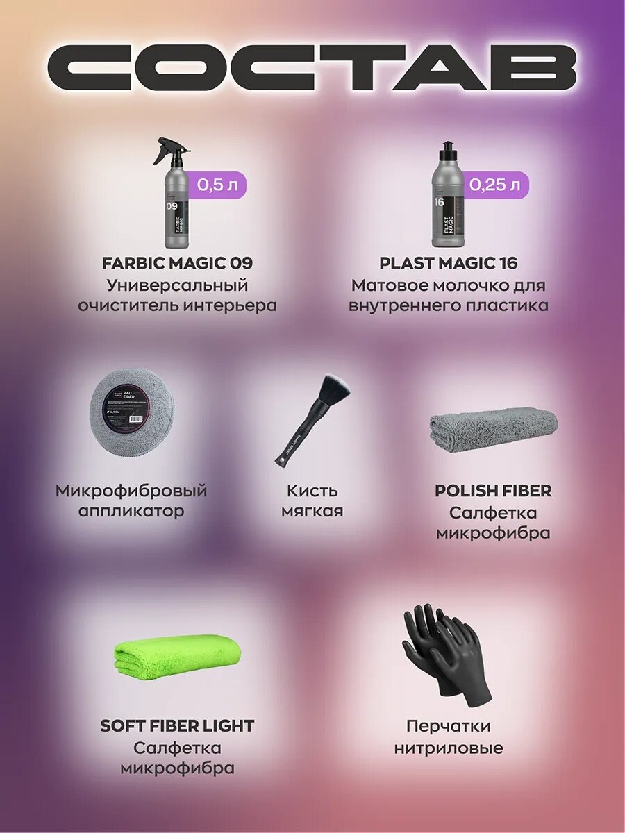 Набор SMART OPEN INTERIOR BOX, для ухода за автомобилем, 4 в 1 — фото 1