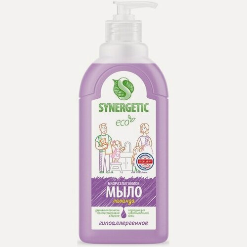 Изображение товара Жидкое мыло Synergetic Лаванда, дозатор, 500 мл