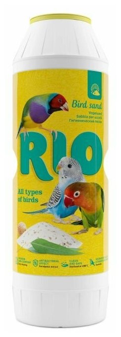 Гигиенический песок для птиц FIORY RIO Bird Sand с экстратом эвкалипта и ракушечником 2 кг - фотография № 6