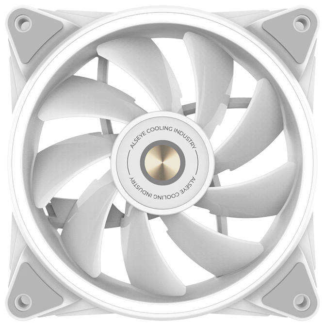 Вентилятор в корпус ALSEYE HALO PRO W FAN 120mm, hydraulic,800-2100rpm, max 51.87CFM, max 26dBA, ARGB. PWM, White, RTL