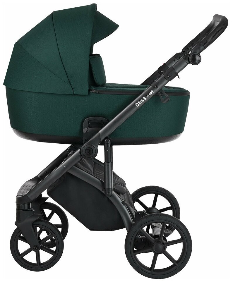 Коляска 2 в1 Roan Bass Next Emerald Mood/Black/ руч.Черный