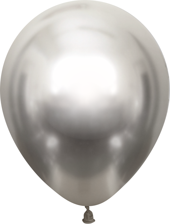 Шар (10'/25 см) Серебро (523), хром, 50 шт.