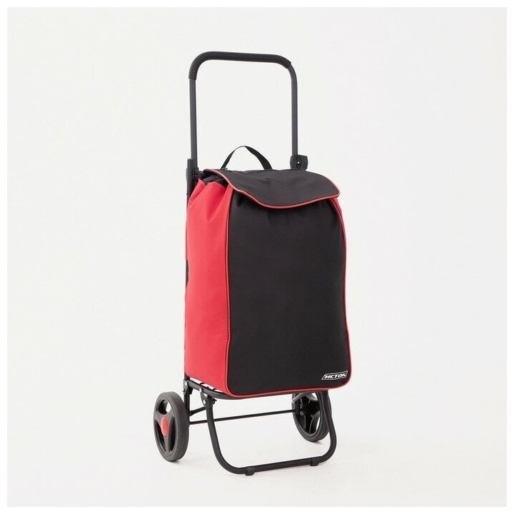 Сумка-тележка тележка для багажа Исток, 36х98х42 см, черный, красный - фотография № 8