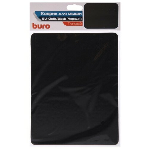 коврик для мыши buro bu cloth black Коврик для мыши Buro BU-CLOTH , 230x180x3мм, чёрный