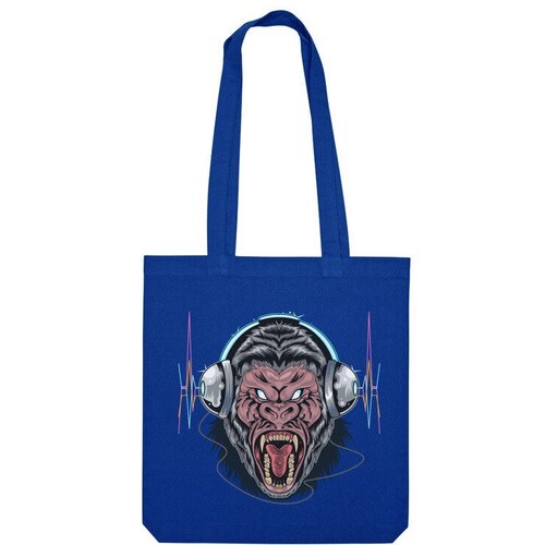 Сумка шоппер Us Basic, синий сумка горилла в наушниках бежевый
