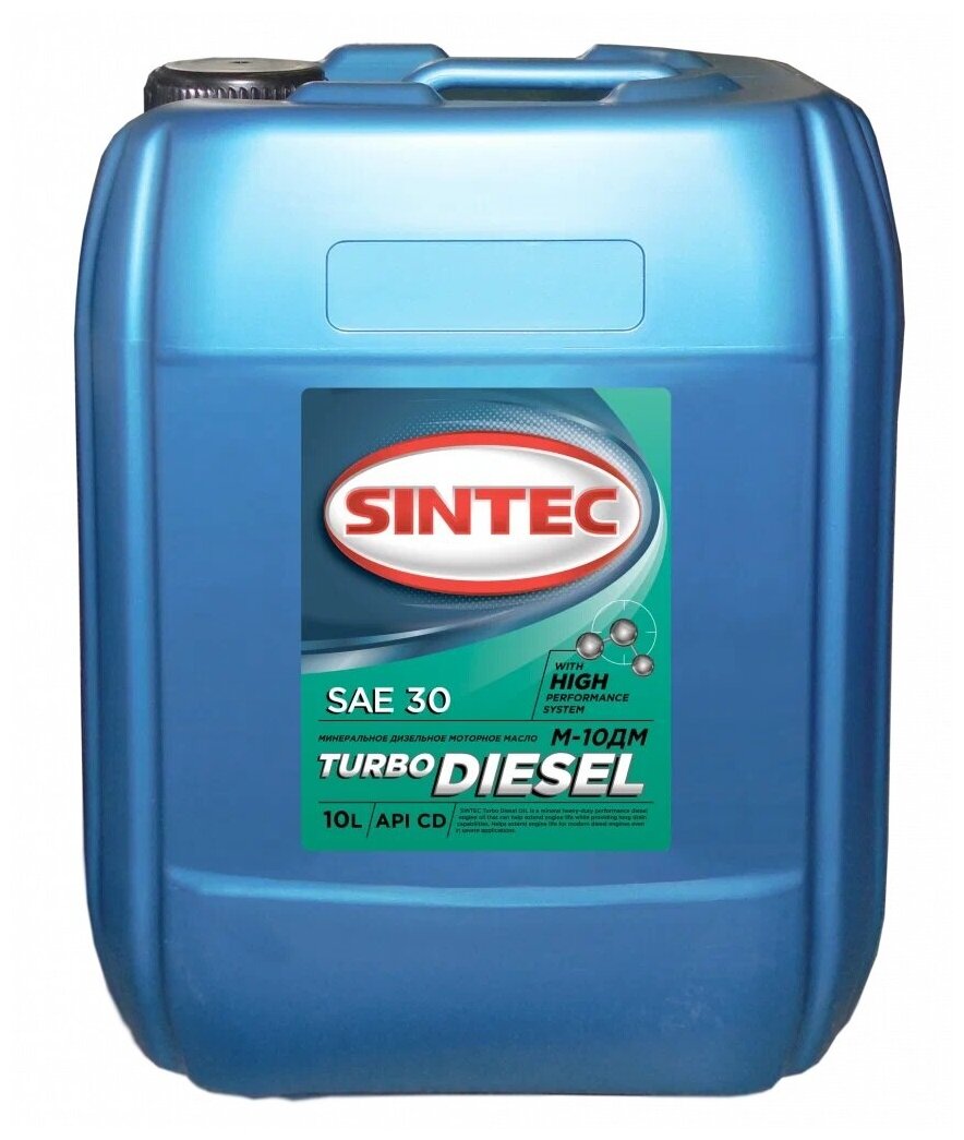 Минеральное моторное масло SINTEC Turbo Diesel М10ДМ, 10 л