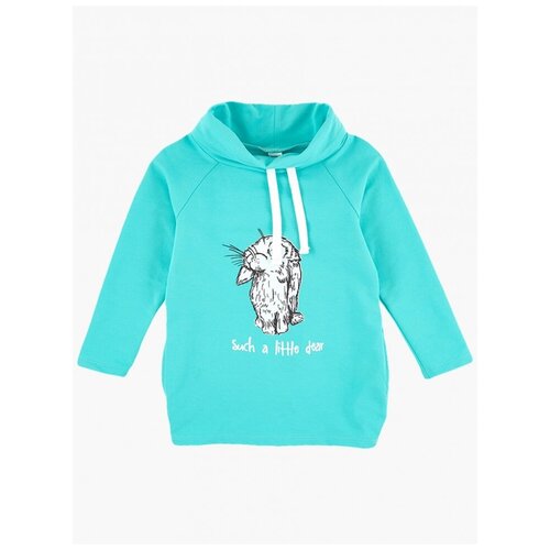 фото Толстовка для девочки mini maxi, модель 3827, цвет бирюзовый, размер 110