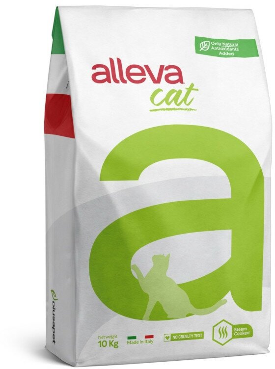 Alleva Holistic Cat Adult Chicken And Duck сухой корм для взрослых кошек с курицей, уткой, алоэ вера и женьшенем - 10 кг
