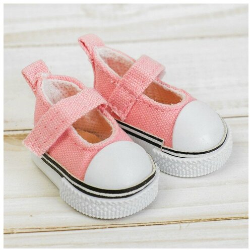 Полукеды для кукол, длина подошвы 5 см, цвет нежно-розовый