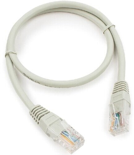 Патч-корд UTP CAT5e медный 0.5м Cablexpert PP10-0.5M RJ-45 кабель - серый