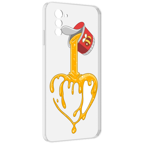Чехол MyPads медовое сердце для UleFone Note 12 / Note 12P задняя-панель-накладка-бампер