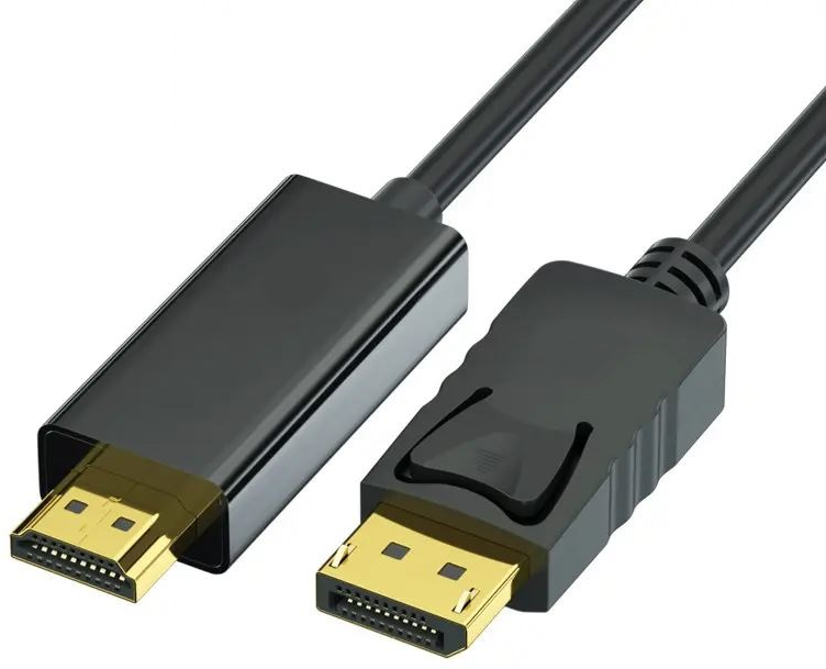 Кабель TUBON DisplayPort - HDMI 4K 30Hz, ПВХ DH01 1.8м