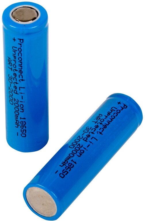 Аккумулятор PROconnect 18650 unprotected Li-ion 2000 mAH 3.7 В - фото №2