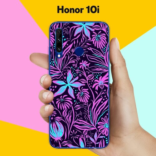 Силиконовый чехол на Honor 10i Фиолетовые цветы / для Хонор 10 Ай силиконовый чехол цветы фиолетовые на honor 10i