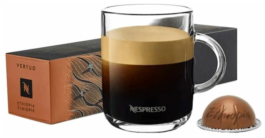 Капсулы для кофемашин Nespresso Vertuo "Nespresso ETHIOPIA" (10 капсул), 2 упаковки - фотография № 1