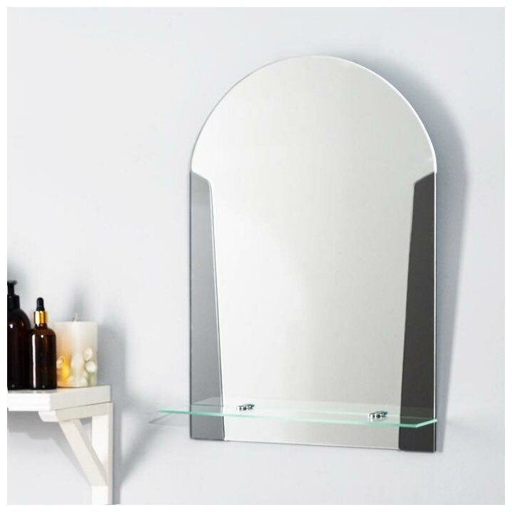 Зеркало «Лион», настенное, с полочкой, 39х58 см - фотография № 1