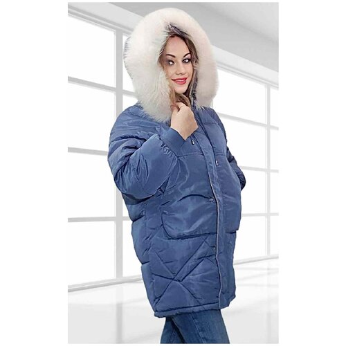 фото Пуховик, размер 44, синий bgt