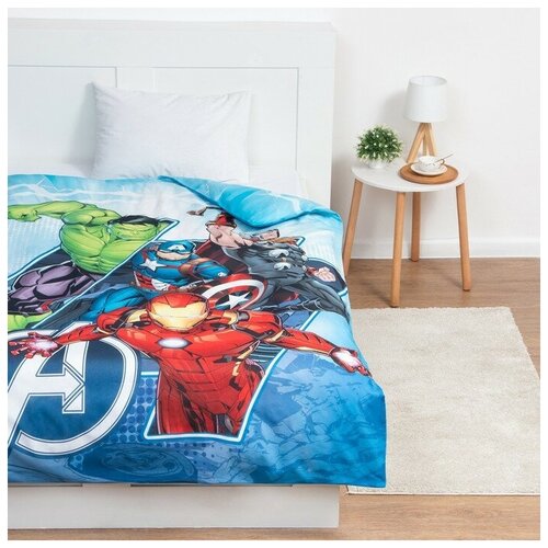 Пододеяльник детский Мстители 143х215 см 100 хлопок поплин 3006₽