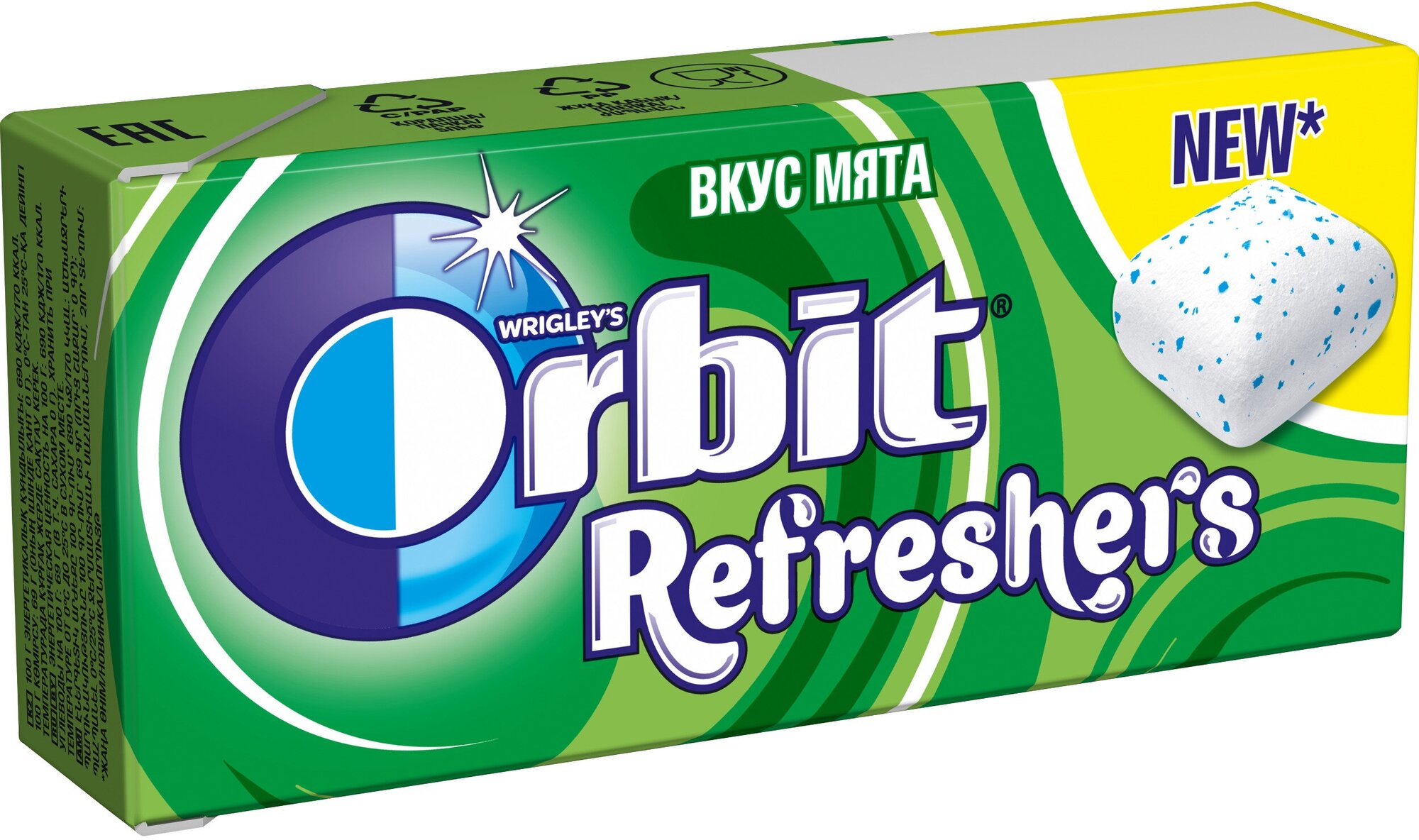 Жевательная резинка Orbit Refreshers мята, без сахара 16 г - фотография № 5