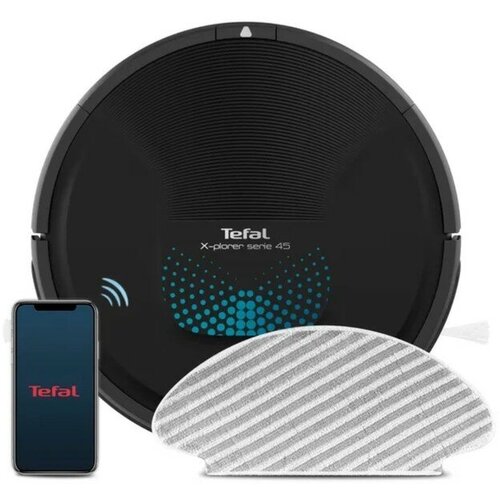 Робот-пылесос Tefal RG8275WH сухаявлажная уборка 044 л черный 6899700₽