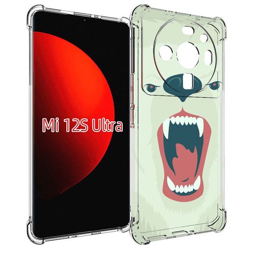 Чехол MyPads белый-медведь для Xiaomi 12S Ultra задняя-панель-накладка-бампер чехол mypads медведь в шапке для xiaomi 12s ultra задняя панель накладка бампер
