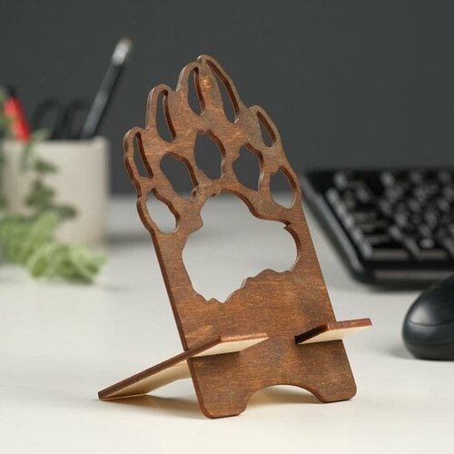 Подставка под телефон Лапа 15х8 см дерево 626₽